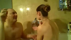 couple naked take a showe sexy girl perfect ass