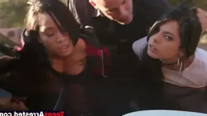 Latina teens fucked rough by creepy cop for grafitti tagging