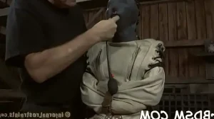 Restrained serf receives lusty t. for her naughty vagina