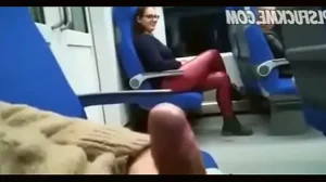 Sucking in public in the tube