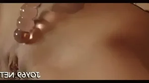Teen playgirl in a mad solo action getting drilled so hard